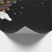 Hondenliefhebber | Kerstkerst met chocolade-labrad Cadeaupapier (Hoek)