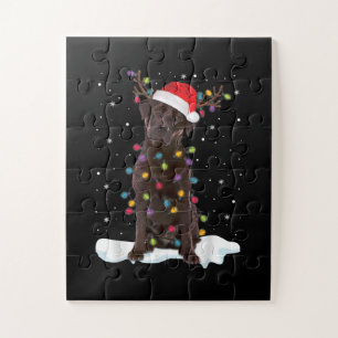 Hondenliefhebber   Kerstkerst met chocolade-labrad Legpuzzel
