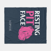 Hondenliefhebber knevel rustkuil gezicht fleece deken (Voorkant (Horizontaal))