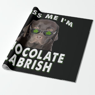 Hondenliefhebber   Kus Me Ik ben Chocolate Labrish Cadeaupapier
