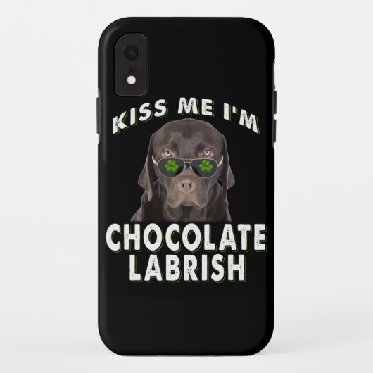 Hondenliefhebber | Kus Me Ik ben Chocolate Labrish Case-Mate iPhone Case (Achterkant)