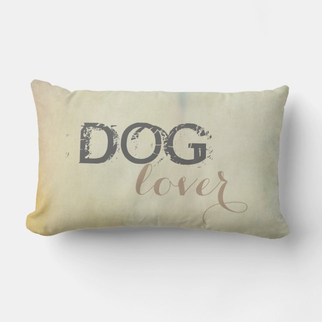 hondenliefhebber kussendetekst shabby chic design kussen (Voorkant)