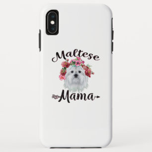 hondenliefhebber   Kute Maltese mama Dog Flowers F Case-Mate iPhone Case