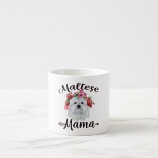 Hondenliefhebber | Kute Maltese mama Dog Flowers F Espresso Kop
