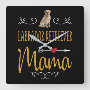 Hondenliefhebber Labrador Retriever Mama Vierkante Klok