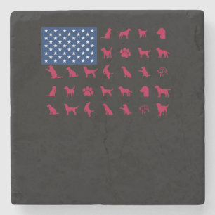 Hondenliefhebber Labrador Retriever USA Amerikaa Stenen Onderzetter
