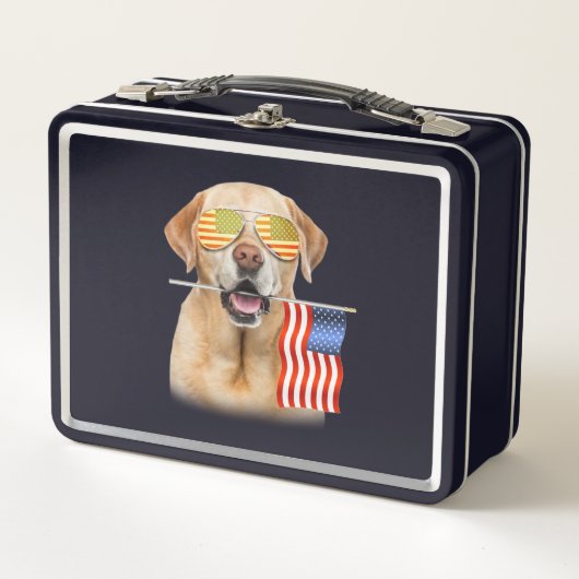 Hondenliefhebber | Labrador Retriever USA Flag (Voorkant)