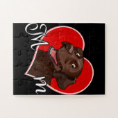 Hondenliefhebber | Liefde Hart Chocolade Labrador  Legpuzzel (Horizontaal)
