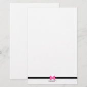 Hondenliefhebber Little Hot Pink Bone Personated Briefpapier (Voorkant / Achterkant)