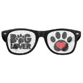 Hondenliefhebber Logo Retro zonnebril (Voorkant)