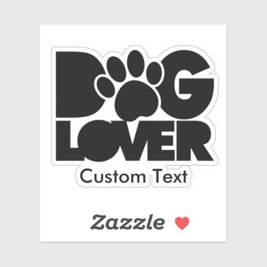 Hondenliefhebber Logo Sticker (Vel)