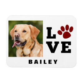 Hondenliefhebber Love Paw Print Dierenvriend Foto Magneet