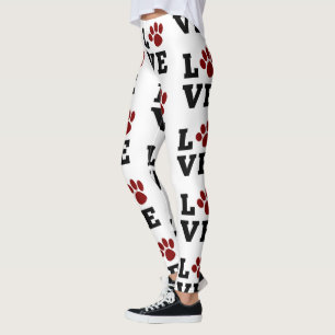 Hondenliefhebber Love Paw Print Dierenvriend Leggings