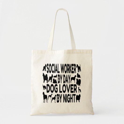 Hondenliefhebber maatschappelijk werker tote bag (Voorkant)