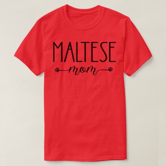 Hondenliefhebber Maltese mam T-shirt (Design voorkant)