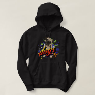 Hondenliefhebber man zwart, fijn, kool hoodie