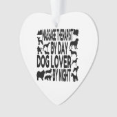 Hondenliefhebber massagetherapeut ornament (voorkant)