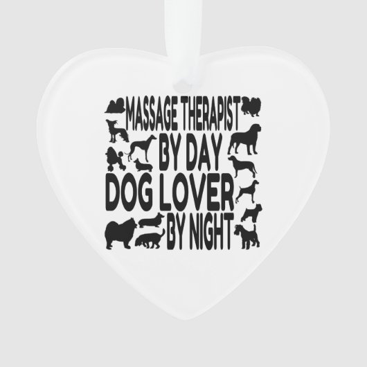 Hondenliefhebber massagetherapeut ornament (voorkant)
