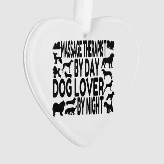 Hondenliefhebber massagetherapeut ornament (voorkant)