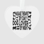 Hondenliefhebber massagetherapeut ornament (achterkant)