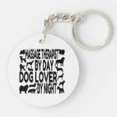 Hondenliefhebber massagetherapeut sleutelhanger (Achterkant)
