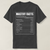 Hondenliefhebber Mastiff Facts Mast T-shirt (Design voorkant)