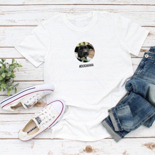 Hondenliefhebber Medium Custom Photo Circle en Jou T-shirt