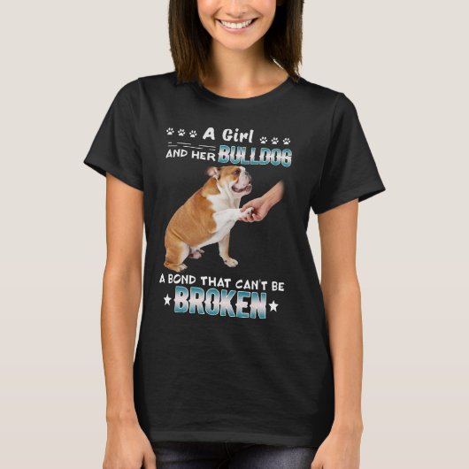 hondenliefhebber | Meisje Haar hond Een obligatiek T-shirt (Voorkant)