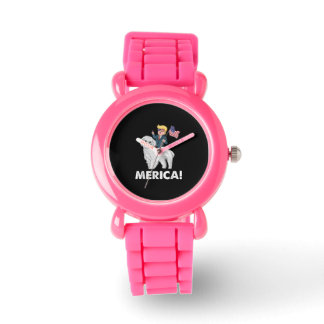 Hondenliefhebber |Merica Trump Riding Maltees 4 ju Horloge