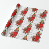 Hondenliefhebber met bruine labraedle kerst cadeaupapier (Uitgerold)
