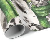 Hondenliefhebber met Dalmatische kerstpatronen Cadeaupapier (Rol Hoek)
