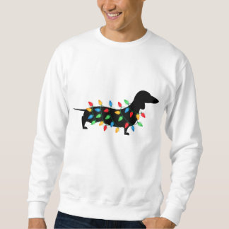 Hondenliefhebber met kerstlights Wiener Dachshund Trui