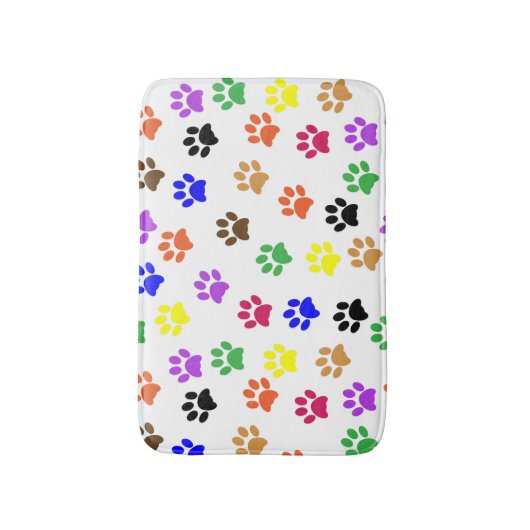 Hondenliefhebber met kleurrijke poten badmat (Voorkant Verticaal)