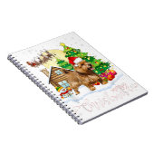 Hondenliefhebber met Norfolk doodsbange kerst Notitieboek (Rechterzijde)