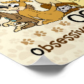 Hondenliefhebber met obsessief-kaninestoornis poster (Hoek)