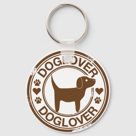 Hondenliefhebber met puppy sleutelhanger (Voorkant)