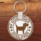 Hondenliefhebber met puppy sleutelhanger (Voorkant)