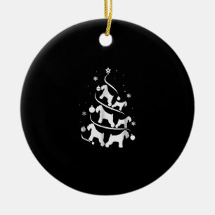 hondenliefhebber miniatuur schnauzer kerstboom keramisch ornament