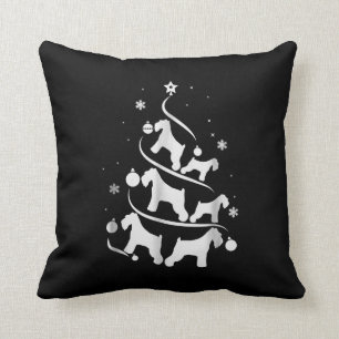 hondenliefhebber miniatuur schnauzer kerstboom kussen