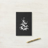 hondenliefhebber miniatuur schnauzer kerstboom post-it® notes (Op bureau)