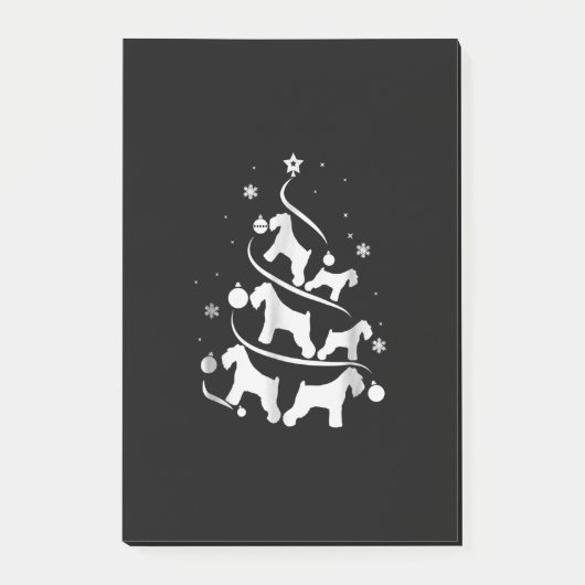 hondenliefhebber miniatuur schnauzer kerstboom post-it® notes (Voorkant)