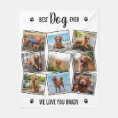 Hondenliefhebber Modern Pet Custom 9 Fotocollage Fleece Deken (Voorkant)
