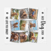 Hondenliefhebber Modern Pet Custom 9 Fotocollage Fleece Deken (Voorkant (Horizontaal))