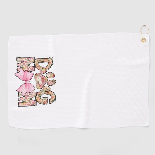 Hondenliefhebber Moederdag Gift Golfhanddoek (Horizontaal)