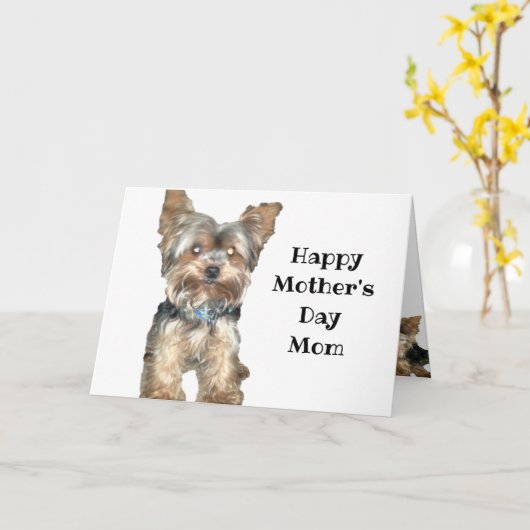 HONDENLIEFHEBBER MOEDERDAG  KAART (Gele Bloem)