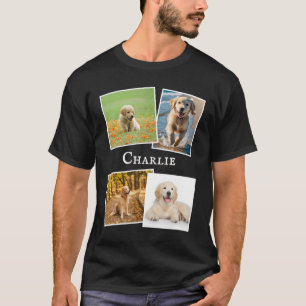 Hondenliefhebber Multi Foto Huisdiercollage op maa T-shirt
