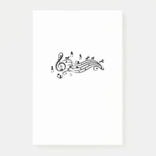 Hondenliefhebber | Music Melody Maltese DOG on Mus Post-it® Notes (Voorkant)