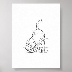 Hondenliefhebber Muurkunst, Beagle Illustratie Poster