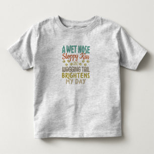 Hondenliefhebber natte neus, slappe kus-citaat kinder shirts
