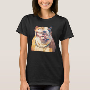 Hondenliefhebber olie schilder grappig gezicht van t-shirt